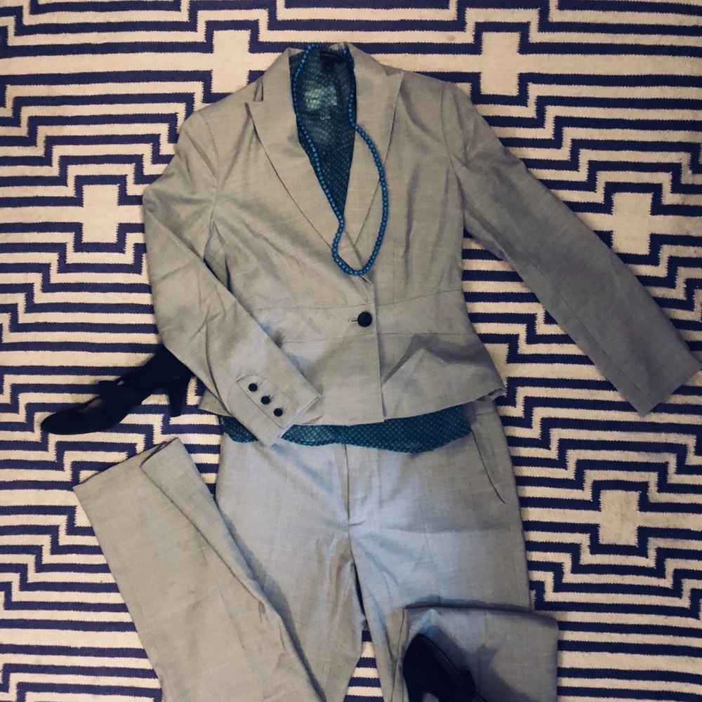 Banana Republic Grey Lined Suit Pants